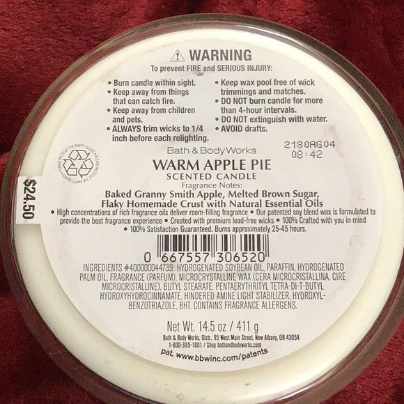 🍎 🥧 Bath and body works warm apple pie candle - Picture 4 of 4